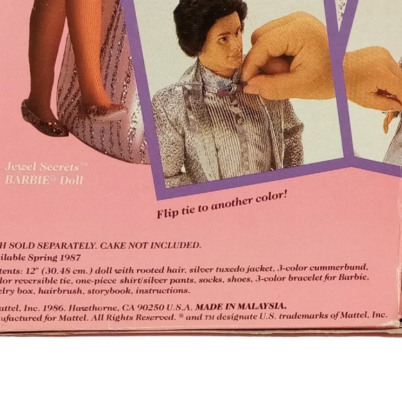 Jewel Secrets Ken #1719 Vintage 1986 NRFB Mattel Barbie Doll-Mint Box-vgc - Picture 5 of 12
